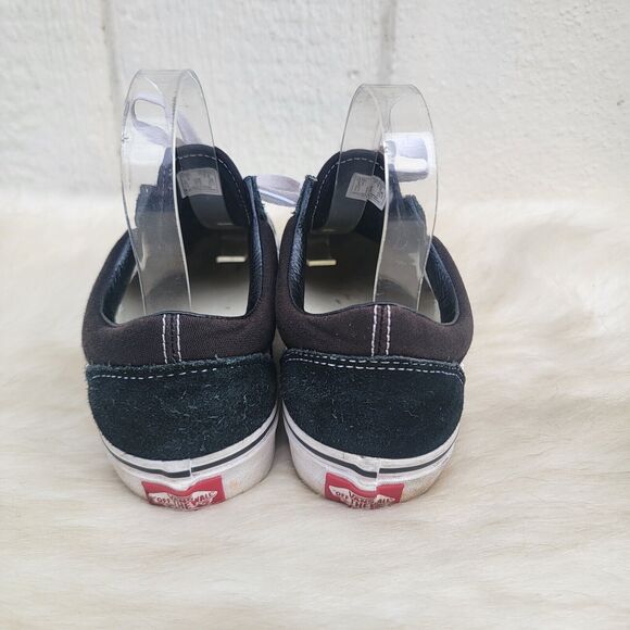 Vans Unisex Old Skool sneakers blk/wht thick sole suede canvas Mens 5.5 Women 7 - Picture 3 of 6
